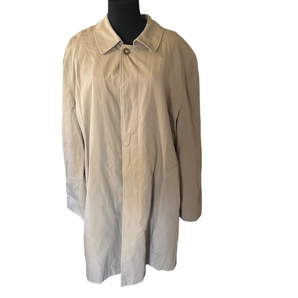 London Fog tan button up lined jacket coat size L regular - Picture 4 of 7